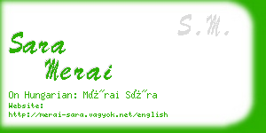 sara merai business card